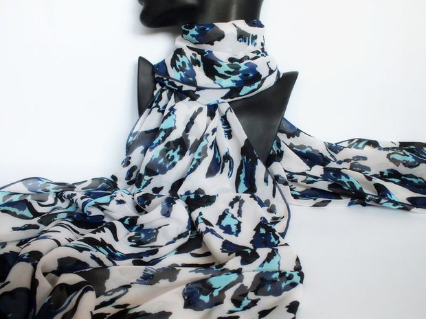 Esarfa “LEOPARD ALBASTRU”