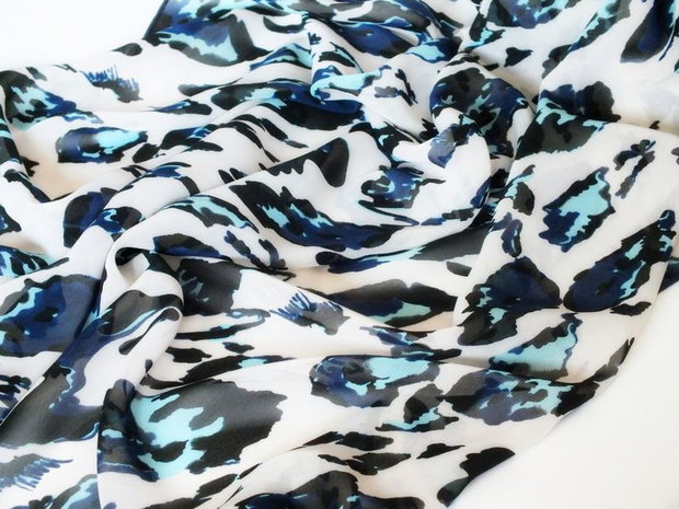 Esarfa “LEOPARD ALBASTRU”