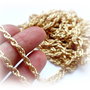 Lant placat kc gold 5x3,5mm  (50cm) (GPLAK 083)