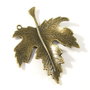 5155 - (1buc) Pandantiv, frunza, bronz, 60x44mm