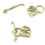 I1090 Incuietoare toggle frunza, finisaj bronz, 17x22mm
