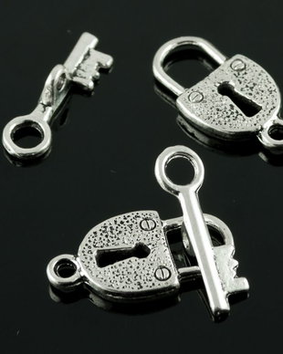 E1101 Inchizatori lacat toggle, argintiu antic