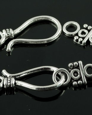 G819 Inchizatoare argintiu antic 24x10mm