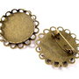4927 - (1buc) Baza brosa, bronz, floare