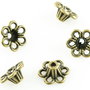 D706 Capacele bronz floare 13x6mm