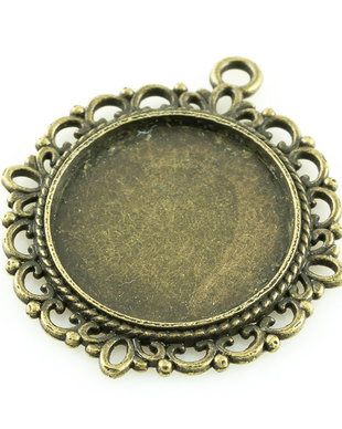 I853 Baza cabochon finisaj bronz 30cm