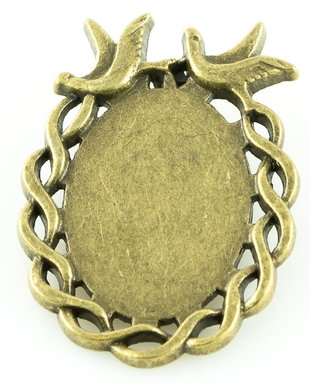 I851 Baza cabochon pasarele finisaj bronz 36x26cm