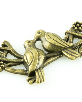 I1056 Conector pasari, finisaj bronz, 45x21mm
