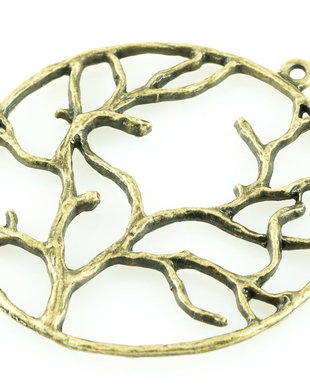 S159 Charms bronz 40mm ramuri copac
