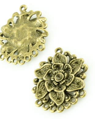 I1053 Chandelier 7 gauri floare, finisaj bronz, 31x26mm