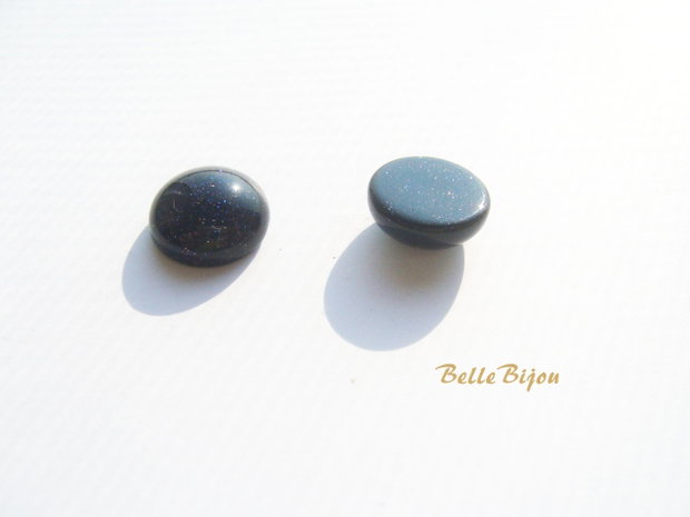 (2 buc) Cabochon din blue goldstone aprox 12x5.5 mm