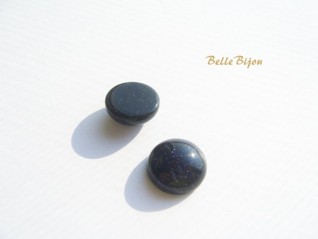 (2 buc) Cabochon din blue goldstone aprox 12x5.5 mm