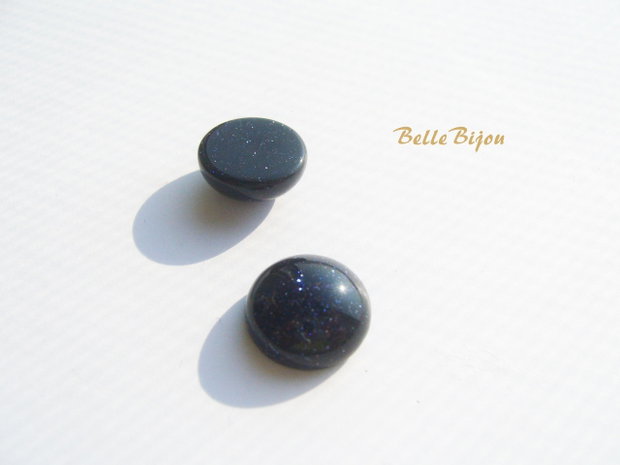 (2 buc) Cabochon din blue goldstone aprox 12x5.5 mm