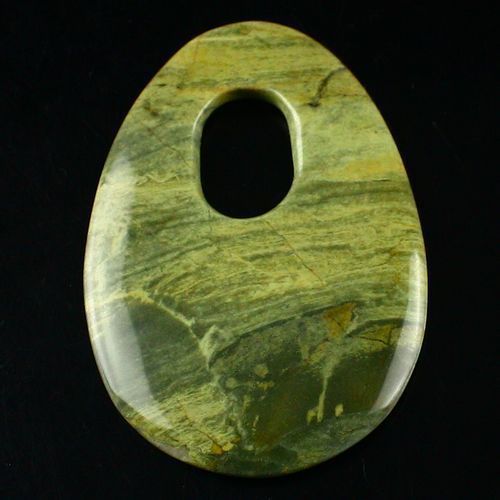 5185 - Pandantiv jasper verde olive 71x49x6mm