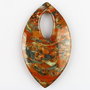 5087 - Pandantiv, poppy jasper, 76x44x8mm
