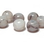Margele din sticla, rotunde, 4 mm, gri