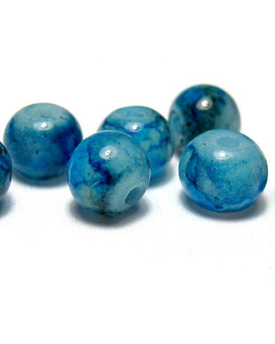 Margele din sticla, rotunde, 4 mm, albastre