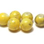 Margele din sticla, rotunde, 6 mm, galbene