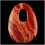 5221 - Pandantiv, flame jasper, 71x51x8mm