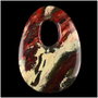 5222 - Pandantiv, poppy jasper, 72x51x7mm