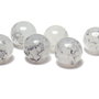 Margele din sticla, rotunde, 6 mm, gri