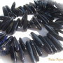 (5 buc) Blue goldstone gherute aprox 10-20x2-5x5-6 mm