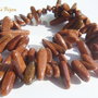 (5 buc) Brown goldstone gherute aprox 10-20x2-5x5-6 mm