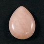 5238 - Cabochon, cuart roz, picatura / lacrima, 40x30x9mm