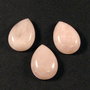 5239 - (1buc) Cabochon, cuart roz, picatura / lacrima, 25x18mm
