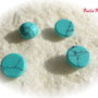Cabochon din turcoaz reconstituit aprox 5x10 mm
