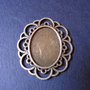 PANDANTIV BAZA CABOCHON BRONZ - 40 X 34 MM