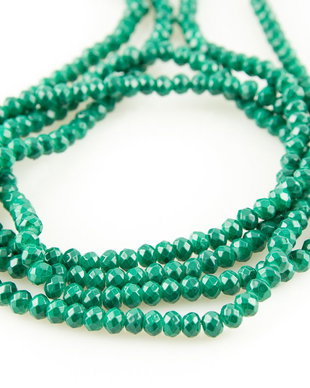 ST1170 (10b) Margele fatetate verde-smarald, rondele 4x3mm