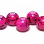 Margele din sticla, rotunde, 8 mm, siclam