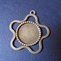 PANDANTIV BAZA CABOCHON BRONZ - 38 X 35 MM