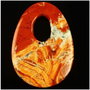 5268 - Pandantiv, flame jasper, 71x50x7mm