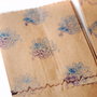 Set 20 buc plicuri natur cusute cu burduf lateral stampila lotus multicolor