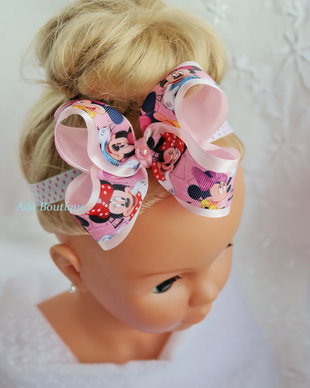 Bentita elastica cu buline Minnie-Mouse