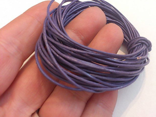 Snur piele naturala violet 1mm (1metru) ELGE 16