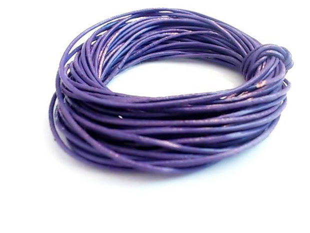 Snur piele naturala violet 1mm (1metru) ELGE 16