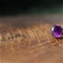 Amethyst Sphere -inel reglabil argintiu cu sfera ametist  violet intens