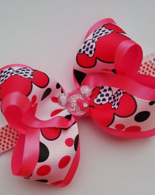 Bentita elastica cu strass Minnie Mouse