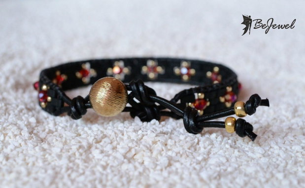 Bratara single wrap -Le rouge et le noir