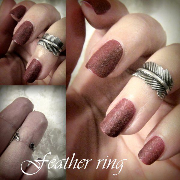 Inel FEATHER knuckle ring