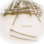 (50 bucati) Ace cu bucla 35 mm finisaj bronz