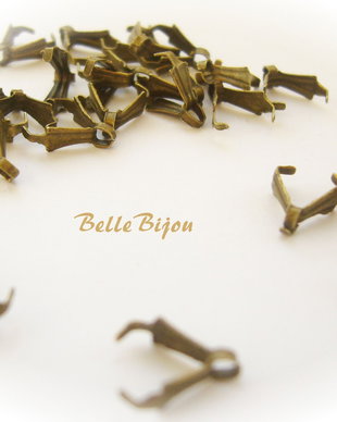 (10 bucati) Gheruta agatatoare aprox 4x8 mm, finisaj bronz