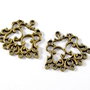 5312 - (2buc) Chandelier / link / conector, bronz, 26x29mm