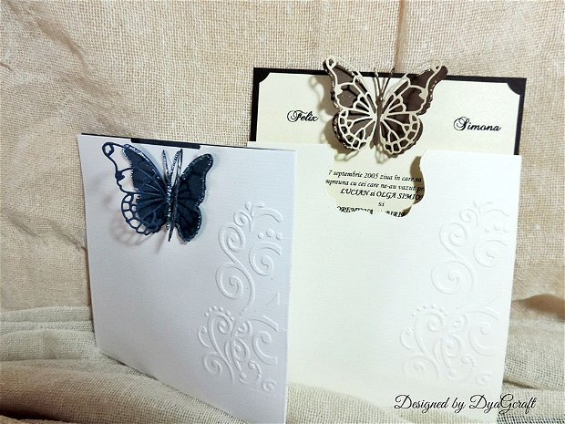 Invitatie nunta Elegant Butterfly