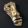 5313 - Pandantiv, chip sculptat, auriu antichizat, 84x41mm