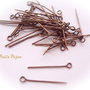 (50 bucati) Ace cu bucla 25 mm finisaj cupru