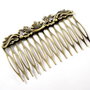 5317 - Baza pieptene, bronz, ornament, 75x45mm